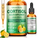cortisol supplements for women & Men - Cortisol Detox Reducer Magnesium Glycinate, Ashwagandha, L-Theanine, Phosphatidylserine - Hormone Balance for Calm Mood Focus Sleep (2 FL.OZ Lemon)