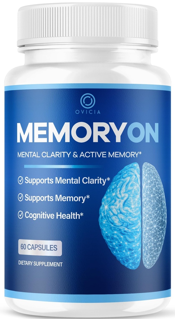 MemoryOn - MemoryOn Capsules Brain Advanced Formula Support Daily Pills Memory All Natural Ingredients Maximum Strength, Vitamins for Health and General Wellness, 60 Capsules for 1 Months