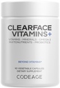 编码 清面 泛神酸 Niacin 补充 维生素 A, C, D3, E, Probiotics, Zinc, Ribolavin, Thiamin, L-Lysine HCL & Omega-3, Niacinamide, Skin 植物混合物 - 非GMO - 90 Capsules