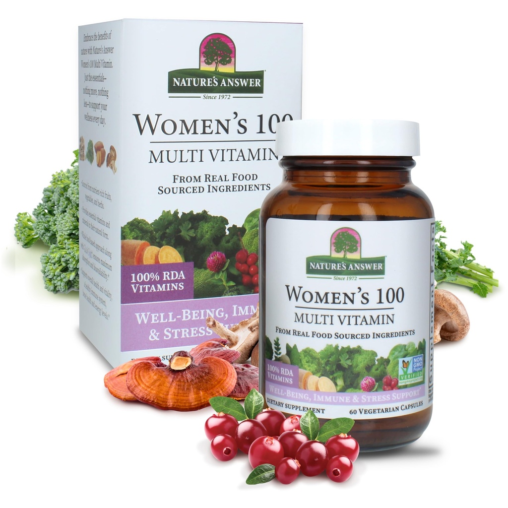 Nature's Answer Women's 100, Multivitamin, 60 Vegetarian Capsules