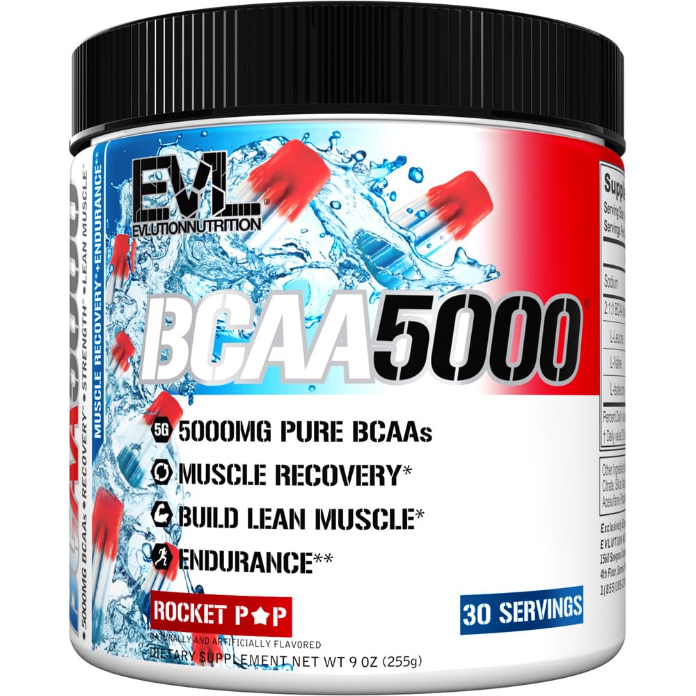 Evlution BCAAs Amino Acids Powder - BCAA Powder Supplement Post Workout Recovery Drink and Stim Free Pre Workout Energy - Branched Chain Amino Acids Supplement for Men & Women