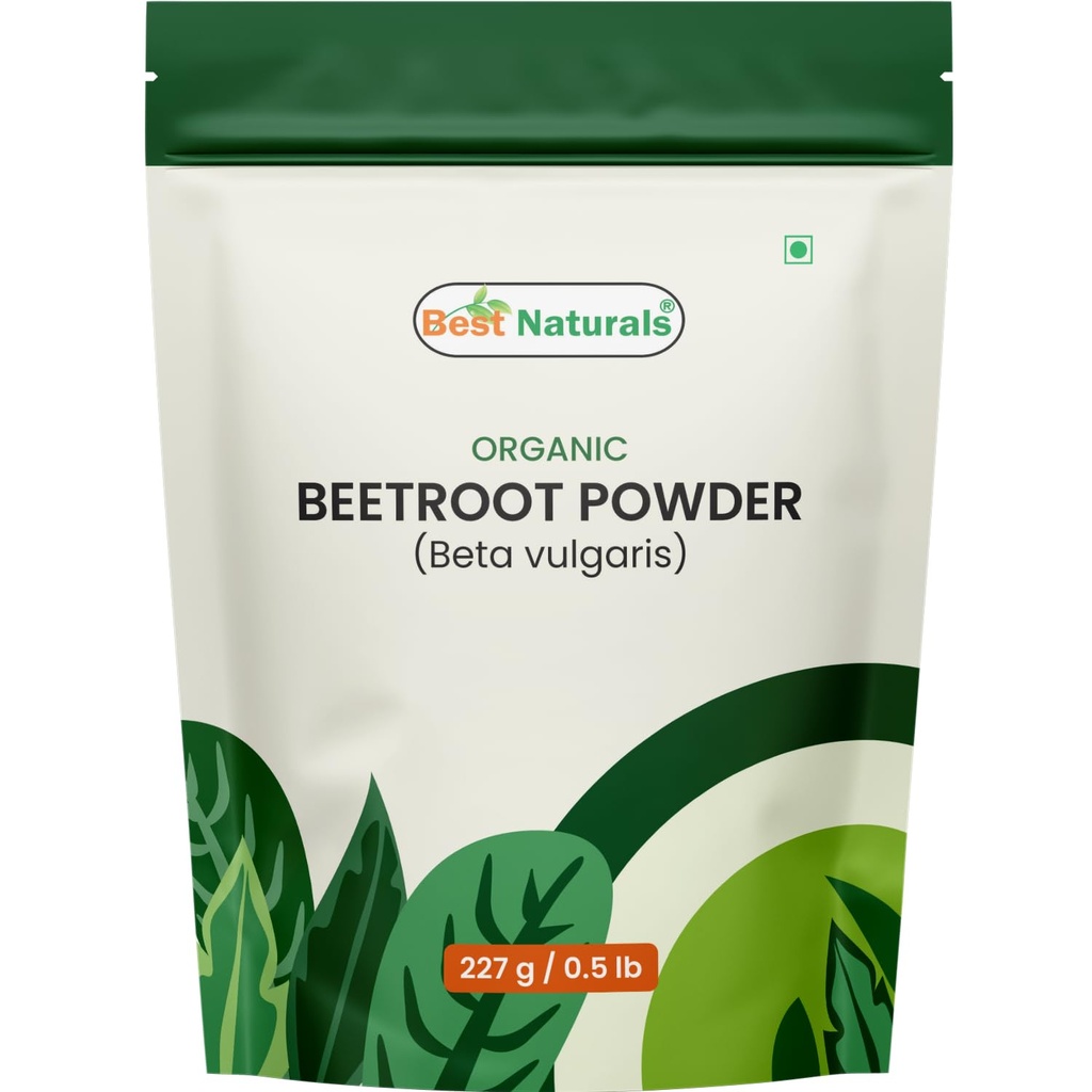 Best Naturals Certified USDA Organic Beetroot Powder, 227 Gram, Gluten Free, GMO Free, Vegan