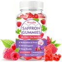 Saffron Gummies for Adults & Kids, Saffron Supplements with 88.5mg Saffron Extract, Ashwagandha, L-Theanine for Relaxation, Focus and Mood Support, 60 Gummies (Pack of 1)