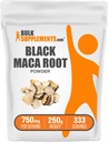 Bulk Assupports.com Black Maca粉 - Black Maca Root Supplements - 男与女草药补充剂 - Vegan, Gluten Free, 750mg / service, 250g (8.8 oz) (一袋)