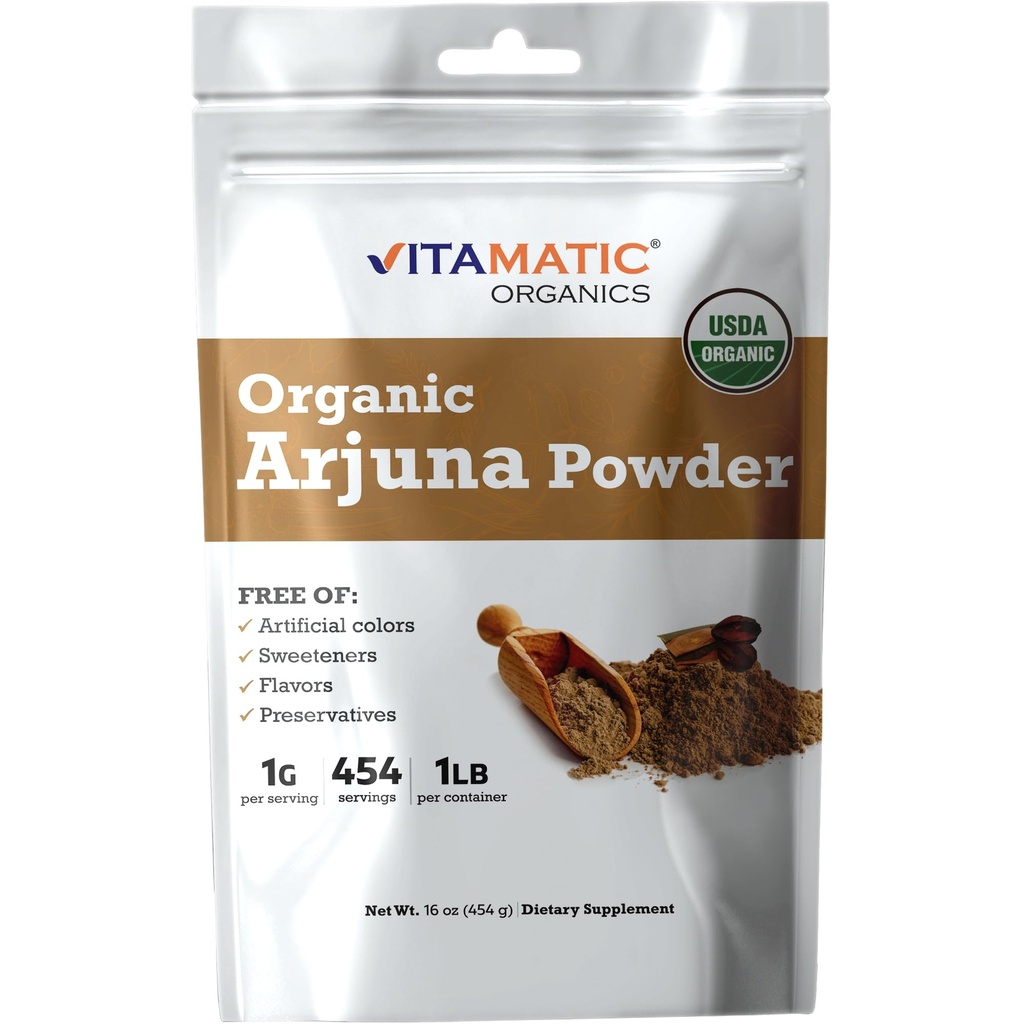 (原始内容存档于2017-03-21) (英语). Vitamatic Certifical USDA Organization Arjuna Bark Powder – 1 lb (16 oz) Pure Terminia Arjuna Bark – 支持心脏健康,流通和应激救济.