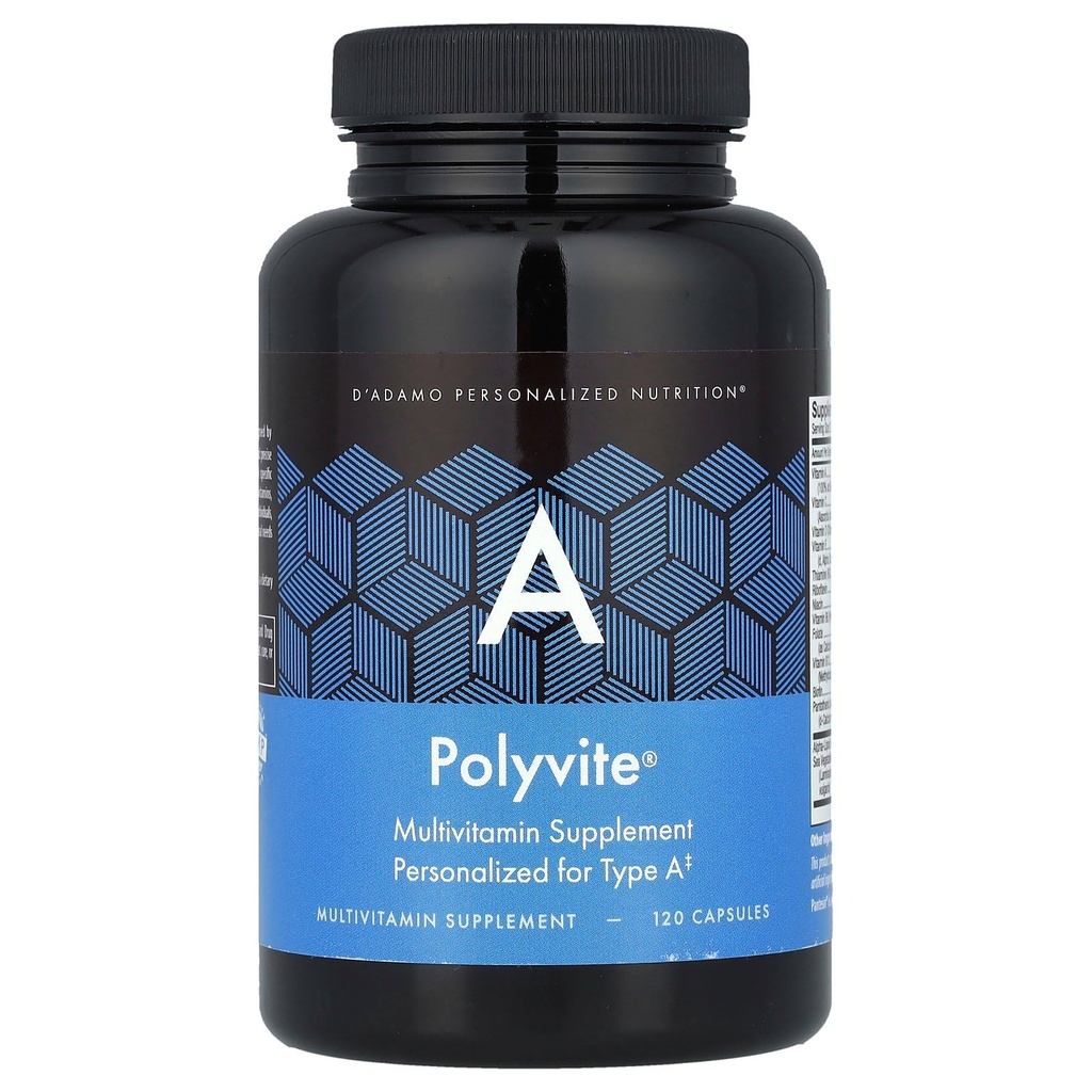 D'Adamo 个性化营养 Polyvite A, 120 计数