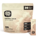 SALTT 电解石 粉末 火焰 饮料 混合 - 可可 Loco - 30个水解包 - 镁,钾,钠,痕量矿物 - 零糖和葡萄糖 自由 - 旅行必需品