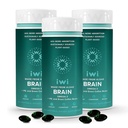 iwi life Brain Omega-3, 180 Softgels (90 services), Vegan 植物型藻类 Omega-3 配有 EPA + DHA, Focus, Memory 和 Mood 支持饮食补充, Krill 和 Fish Oil 替代产品, 无鱼味余味