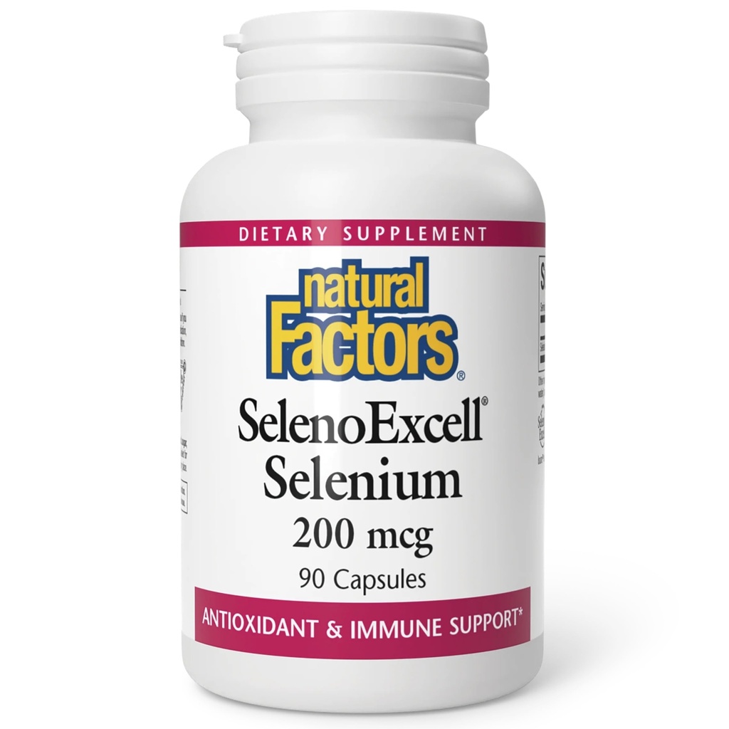 天然因素,SelenoExcell 硒,200mcg,抗氧化剂和免疫支持,90 Capsules