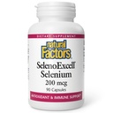 天然因素,SelenoExcell 硒,200mcg,抗氧化剂和免疫支持,90 Capsules