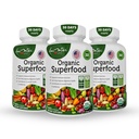 Organic Superfood Greens Fruits and Veggies Complex - Best Dietary Supplement with 14 Greens &14 Fruits & Vegetables with Alfalfa Rich in Antioxidants Organic Ingredients Non-GMO (180 Count Pack of 3)