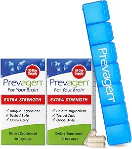 Prevagen Extra strong - 60 Capsules (2个月供应量) QQ为你的大脑设计 20mg Apoaequorin Plus Vitamin D3,配有7天药丸明德