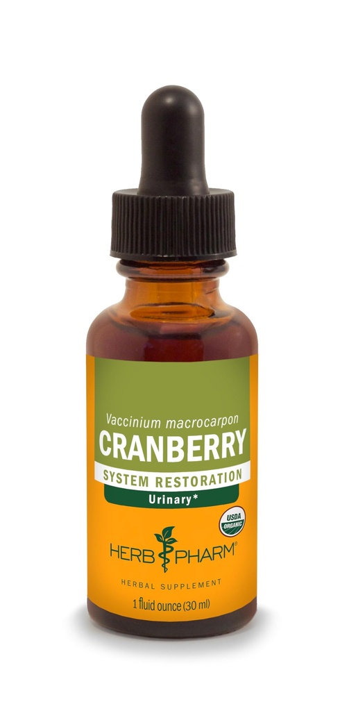 草药认证有机Cranberry液体提取物,用于尿道切除支持 - 1 Ounce