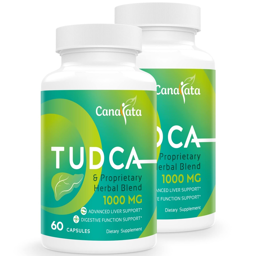 TUDCA 肝脏支持补充1000mg - 120 Vegan Capsules, TUDCA Bile Salts 配有 Liver Cleanse 和修理的 Milk Tetle Herbal 混合公式