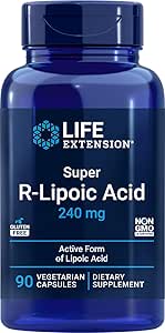 生命延长 超级 R  Lipoic 酸 240mg, 90 Capsules, 蔬菜