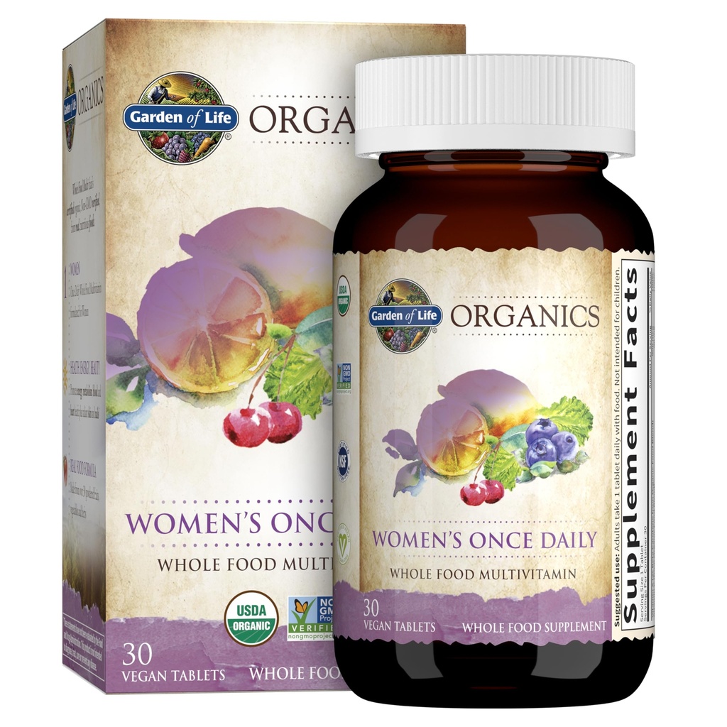 Garden of Life Vitamin Code Raw One Men's Multivitamin 30 Capsules and Organics Women's Once Daily Multi 30 Tablets