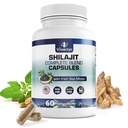 纯喜马拉雅Shilajit的男女-10,000mg Shilajit Ashwagandha 补充品 + 爱尔兰海摩斯,Tongkat Ali, PQQ & More-60 Capsules