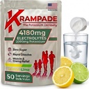 Krampade High Potassium Electrolytes Powder Zero Sugar Lemon Lime, 4180mg Electrolytes, 2000mg Potassium, Cramp Relief & Prevention, Cellular Hydration, Better Endurance & Recovery, Keto, 50 Servings