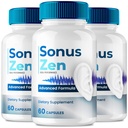 SonusZen Capsules, Official Sonuszen Tinnitus Relief for Ringing Ears Pills, Advanced Ear Health Support Supplement Pills, All Natural for Healthy Ringing Ear, Sonus Zen Pill Reviews (3 Pack)