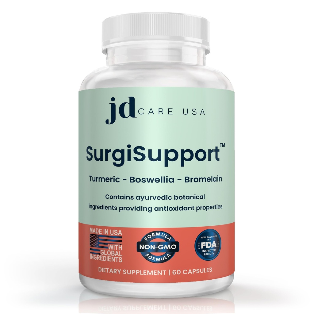 SurgiSupport™ Surgery Recovery Supplement, 60 Capsules - Non GMO - Made in The USA