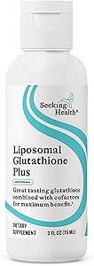 最佳Liposomal Glutathione Plus, Soy-Free Immune支持,支持身体对自由激进体的健康反应,促进Glutathione抗氧化剂再循环,5f.oz.,寻求Heath,30服务