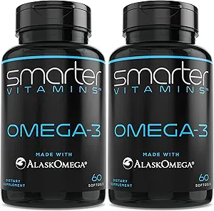 (2包)智能型Omega 3鱼油,Berry Flavor,Burpless,Tasteeless,2000mg,Potent Triple Struge DHA EPA Brain OMEGA3,用AlaskOmega 制造.