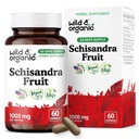 Wild & Organic Schisandra Supplement Capsules 1000 mg - Mood & Relaxation Support - Schisandra Berry Powder Extract - Vegan, No Fillers, Non-GMO - 60 Count