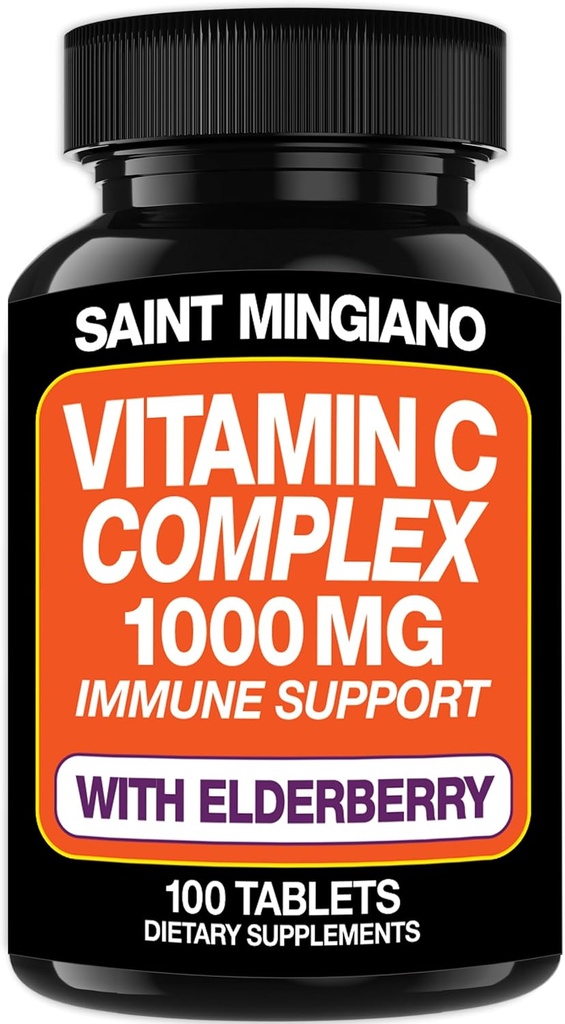 维生素C 1000 mg 配有 老年莓 补充剂 -- -- 双倍标准剂量配有 14 种具体配料 -- -- 100 Capsule / 3个月供应