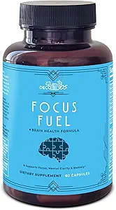 Focus Fuel 神经卡普尔:与DMAE,L-Glutamine 和基本维生素 - 60 Capsules一起增强精神清晰度,聚焦与记忆