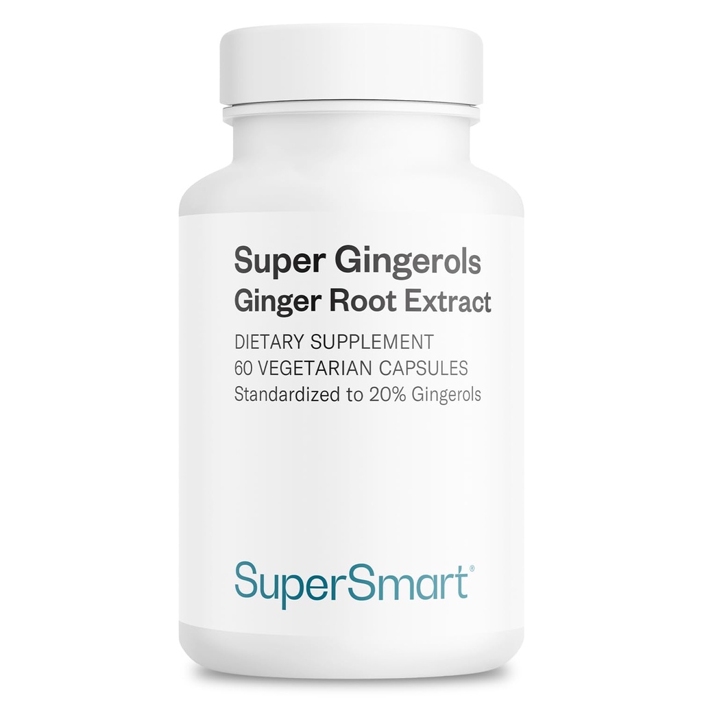 Supersmart - Super Gingerols 400mg/日 (Highpotency 20% Gingerol) - 姜根提取补充 QQ Non-GMO & Gluten Free - 60 蔬菜卡普尔