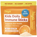 Hiya Kids Immune Support – Vitamin C, Elderberry & Beta Glucans for Ages 2+, Delicious Orange Flavor, 0g Sugar – 20 Stick Packs for Toddlers & Kids