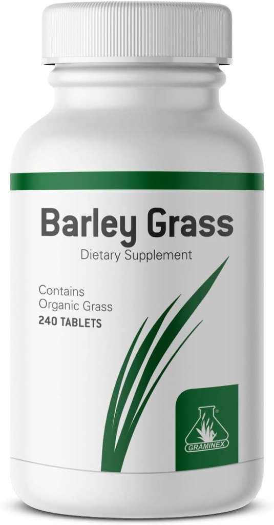 Graminex Barley草药片 -- -- 能量促进绿色营养补充剂 -- -- 抗氧化剂 -- -- Rich超食品,含有多种维生素、矿物、氨基酸 -- -- 240片