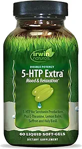 Irwin Naturals 双机型 5-HTP Extra - 60 液态软胶,包 3 - 用于放松和血清宁生产 - 90 总功率