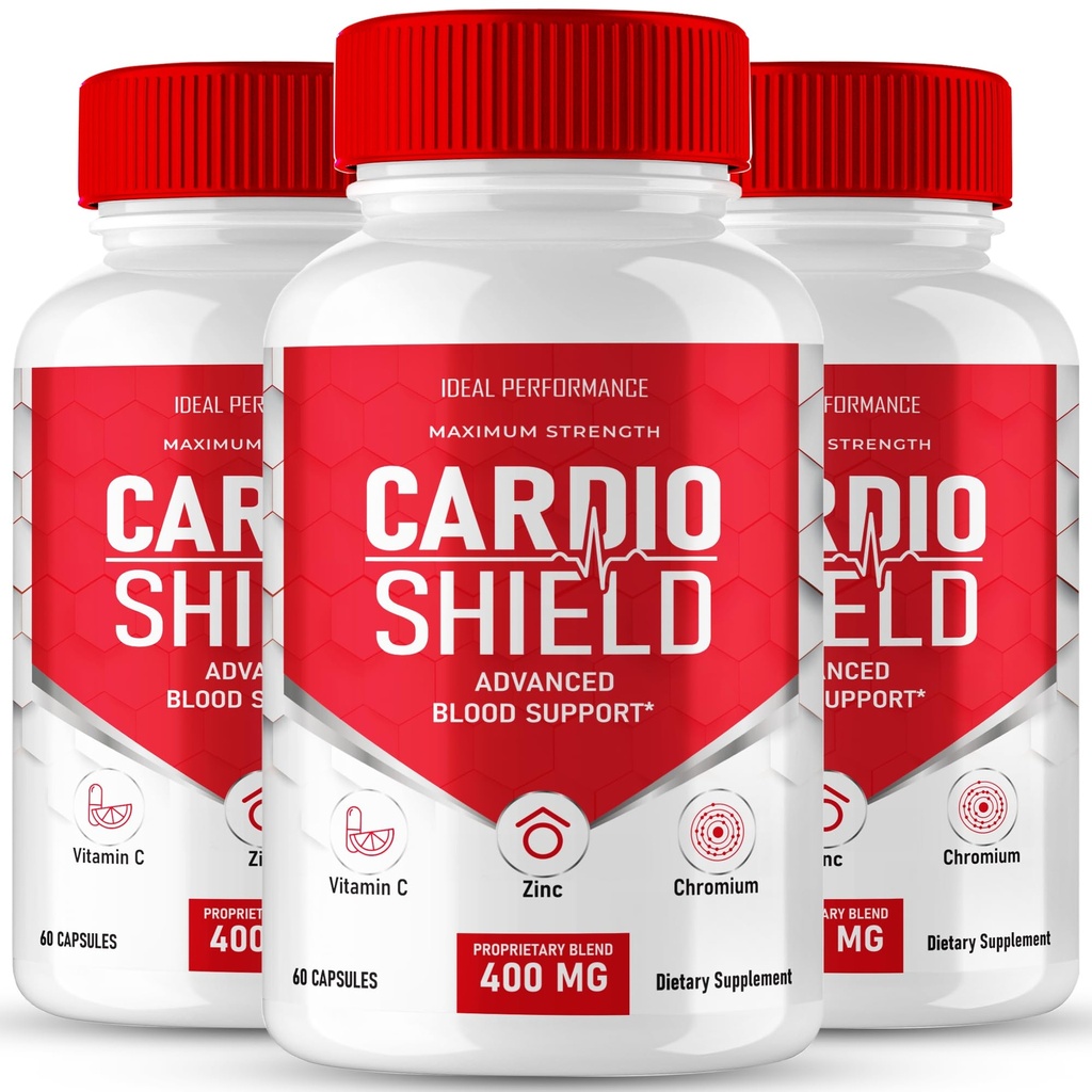 Cardio Shield Advanced Blood Formula Capsules, Official CardioShield Supplement Pills - Extra Strength, All Natural Healthy Circulation & Stable Levels, Glycogen Support Formula Reviews (3 Pack)