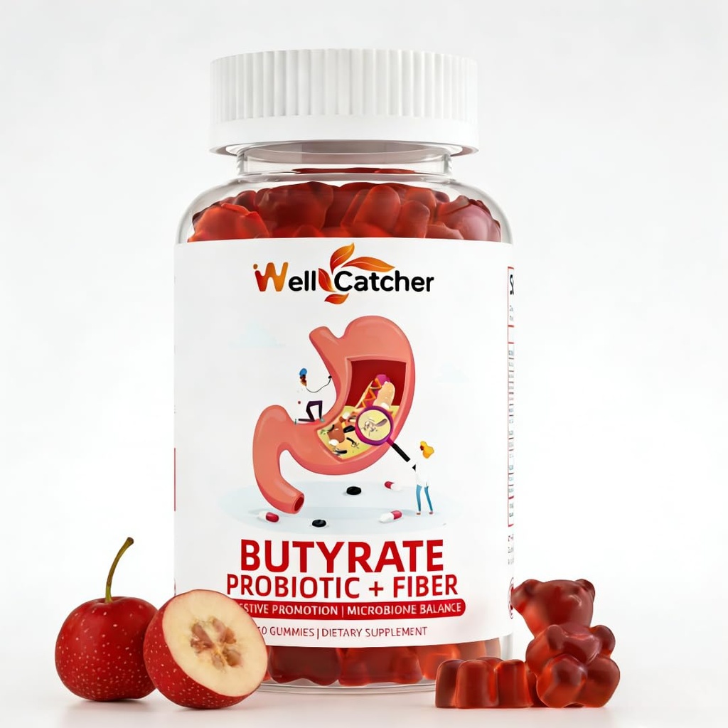 Butyrate Gummys Gut Health Supplement: 配有 Probiotic & Prebiotic Fiber Gummys 供男性食糖无糖和能量代谢 支持维根·霍桑·弗拉弗尔30天供应