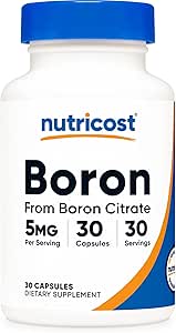 营养成本 Boron Capsules 5 mg, 30 蔬菜 Capsules - Gluten Free and GMO Free(无转基因生物)
