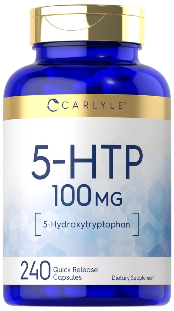 Carlyle 5HTP | 100mg | 240 Capsules | 5 Hydroxtryptophan | 非GMO & Gluten 免费补编