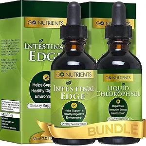 Go Nutrients Intestinal Edge + Liquid Drops 补充氯酚-有效的除毒、清洁和能源 Combo → 没有 GMO → 没有防腐剂