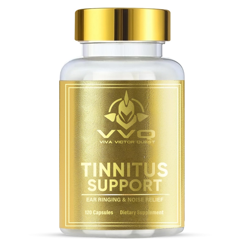 Tinnitus Relief for Ringing Ears, 120 Capsules Supplement with Vitamin C & B Complex, Supports Ear Health, Reduces Ringing in Ears, Promotes Hearing Wellness & Comfort