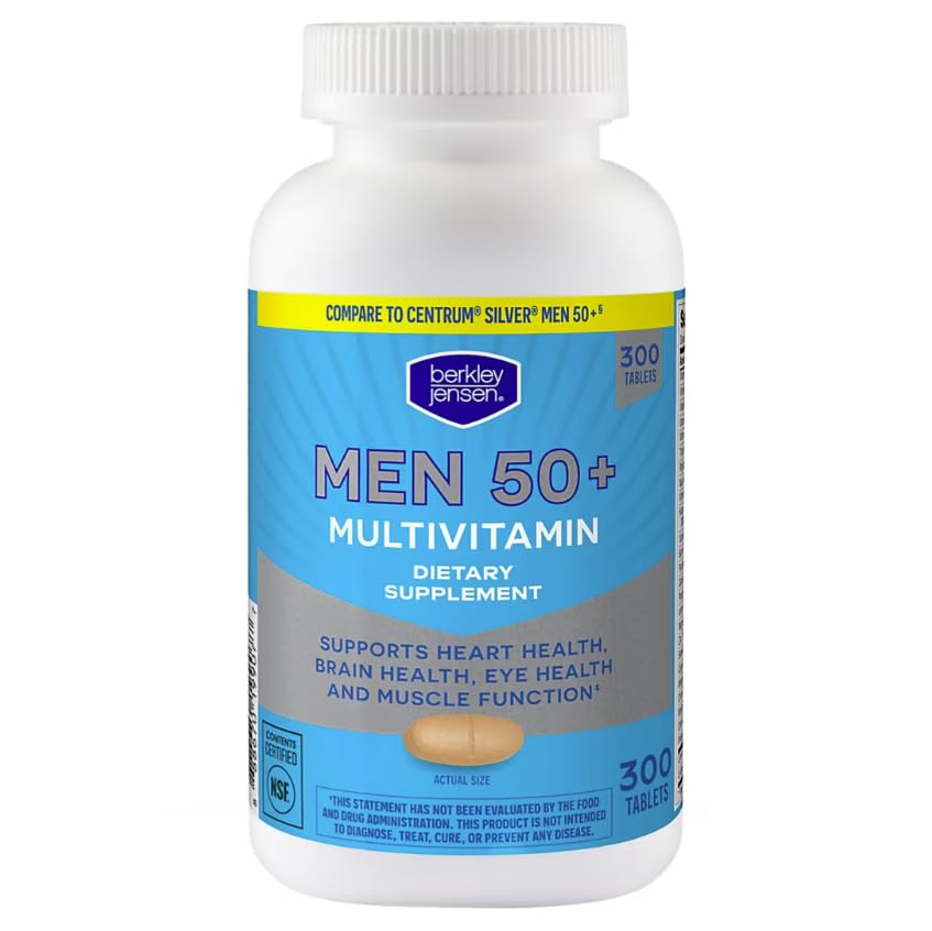 berkley jensen Men's 50+ Multivitamin Tablets, 300 ct.