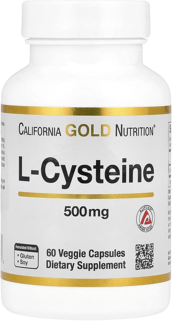加利福尼亚金营养 L-Cysteine, AjiPure®, 500 毫克, 60 Veggie Capsules