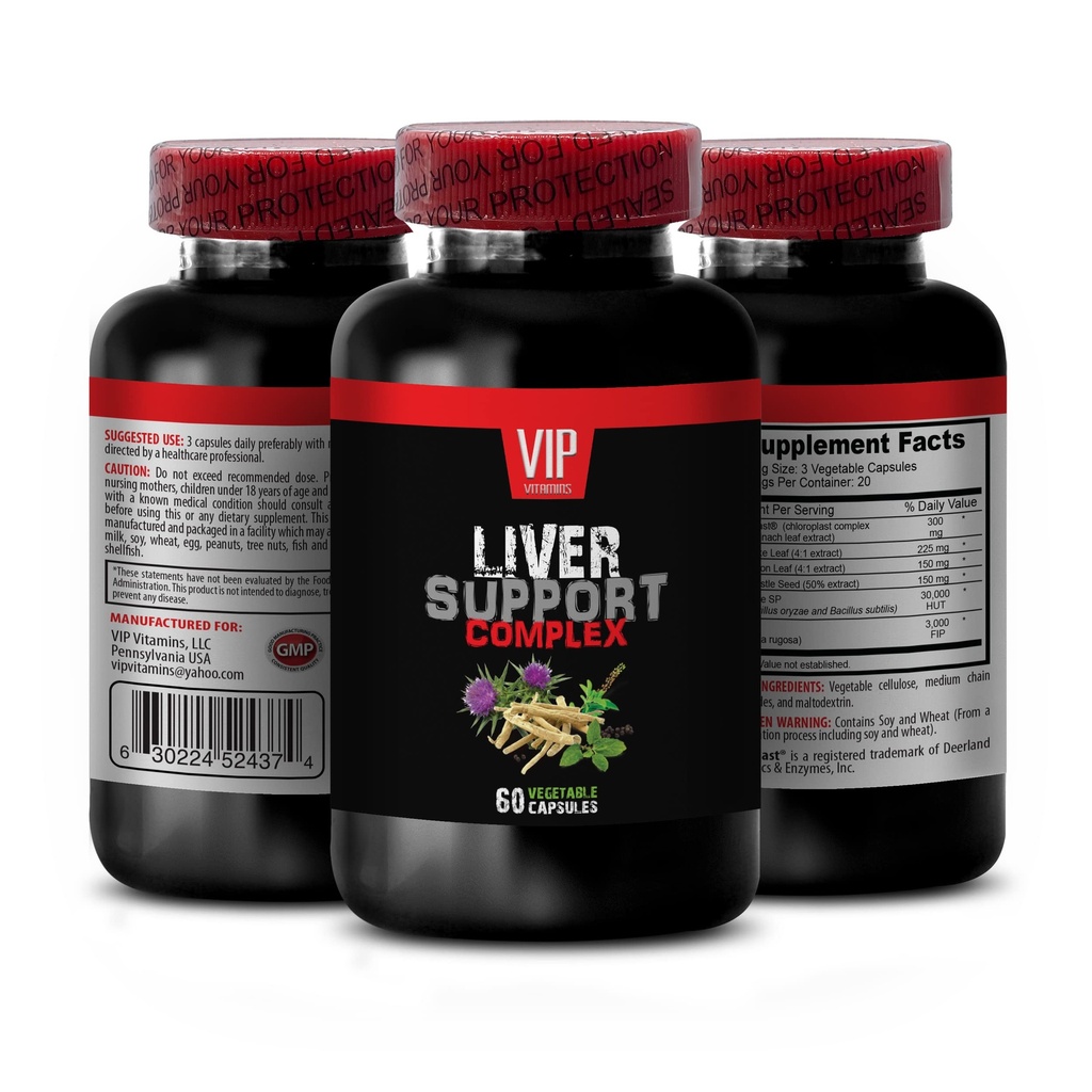 Liver Support Supplement - Solarplast, Bacillus subtilis, Liver Cleanse Pills, Artichoke Leaf, Milk Thistle Liver Supplement, Natural Liver Support Supplement, Liver Support 1Bot