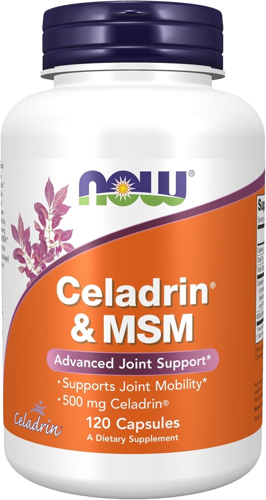 NOW 食品补充品,Celadrin & MSM,500毫克Celadrin *,高级联合支助*,120卡普尔