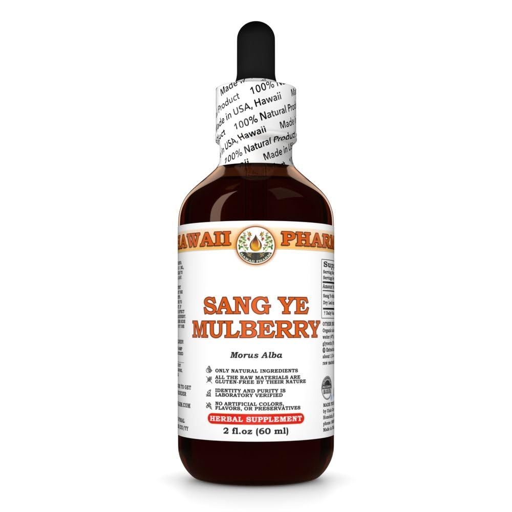 Sang Ye Mulberry (Morus Alba) Dry Leaf Tincture, All Natural, Vegan, Pure Liquid Extract - 2 fl.oz