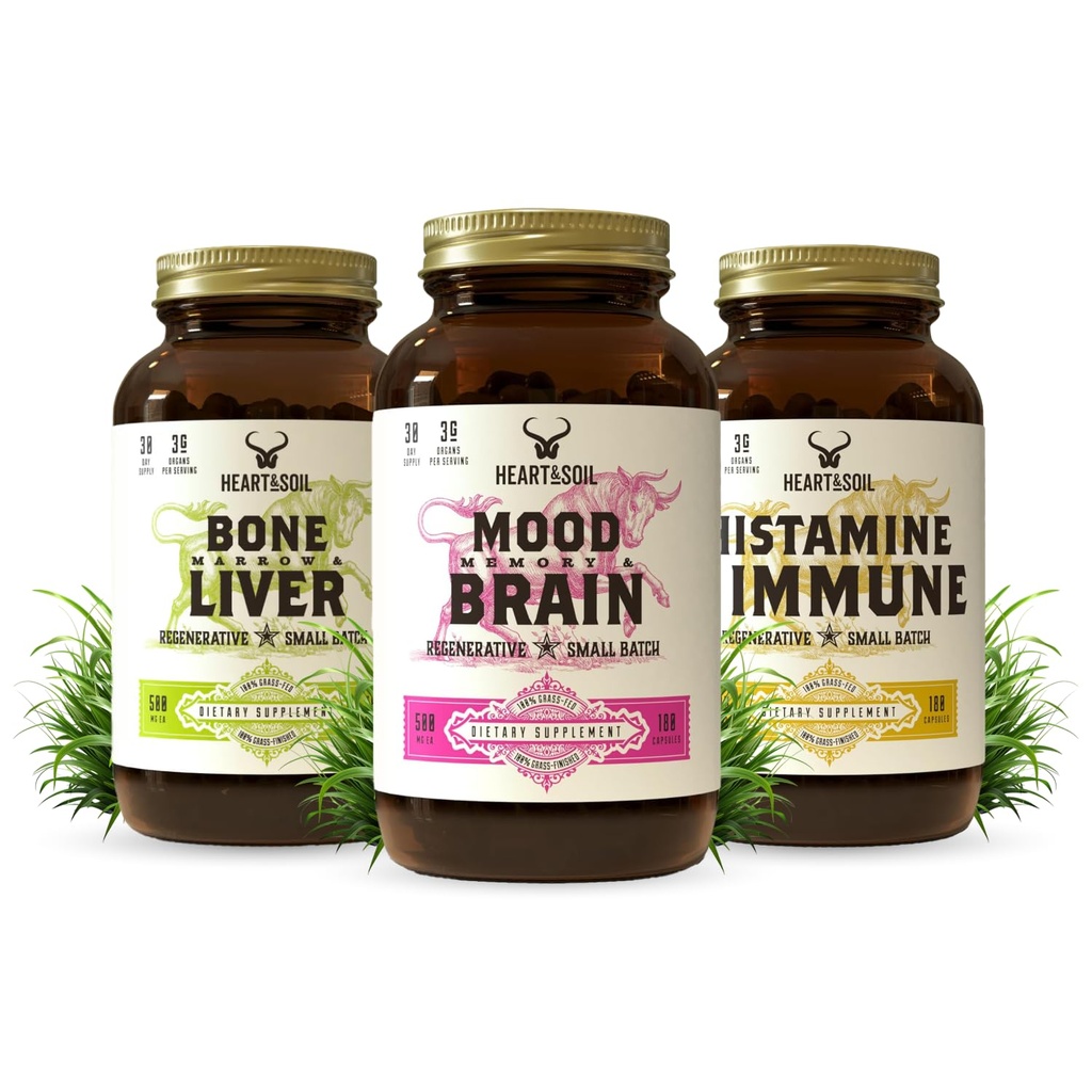 Stress Stack – Mood, Memory, Brain, Bone Marrow, Liver, and Immune Support Supplements for Cognitive and Overall Vitality