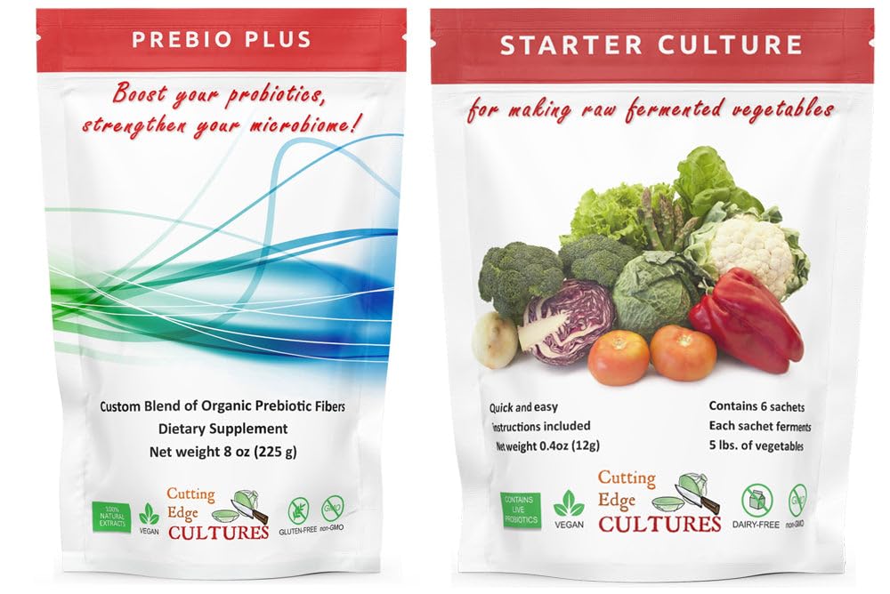 剪切边缘文化 Prebio Plus Prebiotic Fiber Powder 有机先生纤维最佳定制组合 饮食补充 8 oz