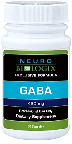 Neurobiologix GABA 500mg, GABA Supplements for Men and Women, Stress Relief, Relaxation & Sleep Support, Promotes Calm Mind, Focus & Mood Balance, Gluten Free, Non GMO, Vegetarian, 60 Capsules