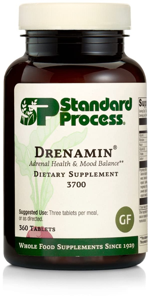 Standard Process - Drenamin - Supports Immune System Function, Energy Production, and Balanced Mood - 360 Tablets