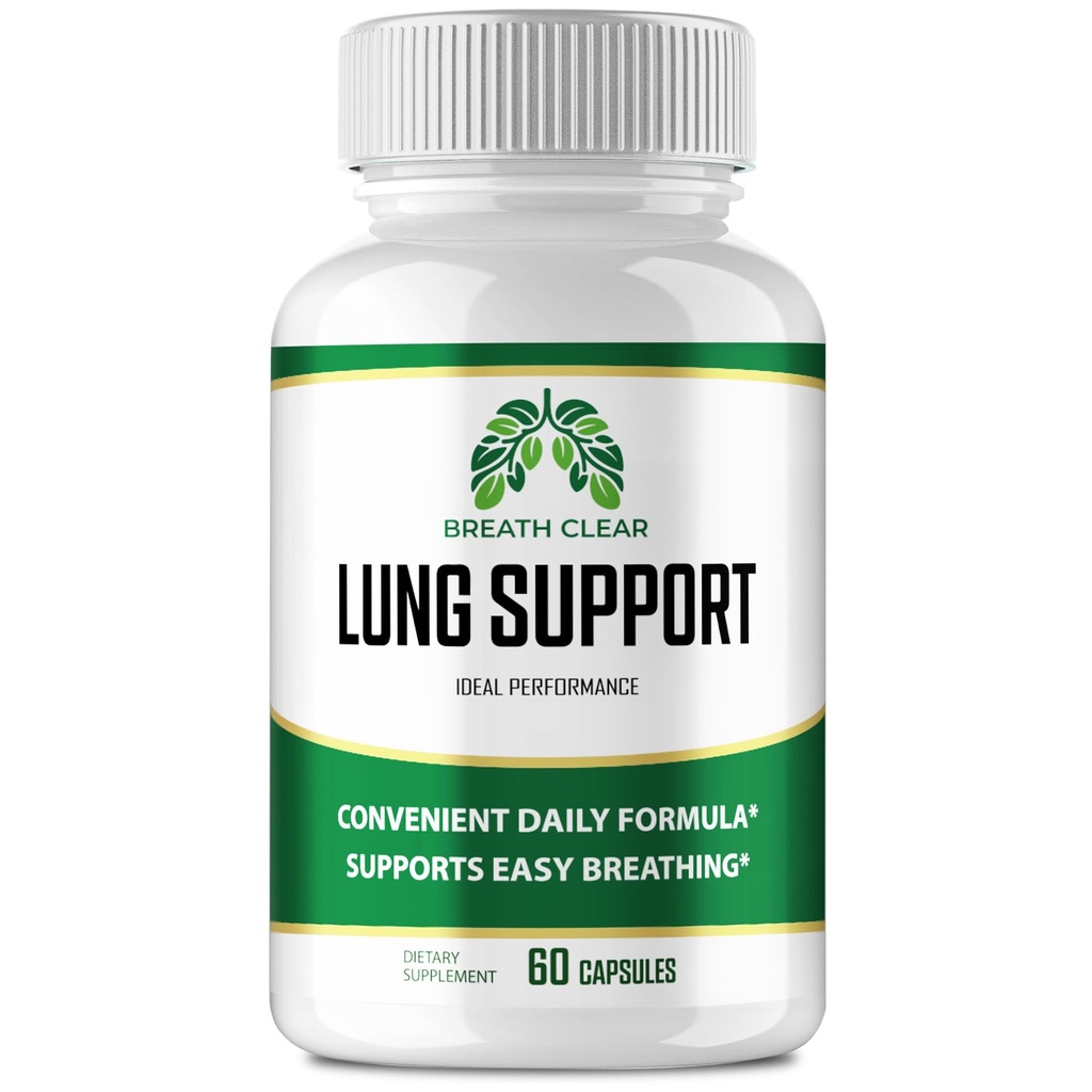 Breath Clear Lung Support Capsules, Breath Clear Lung Support Supplement Pills - Maximum Strength, All Natural Lung Cleanse Formula BreathClear for Healthy Breathing & Comfort Reviews (60 Capsules)