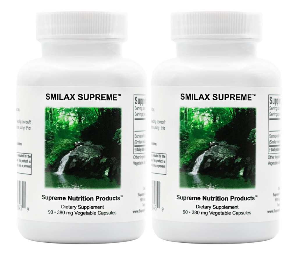 Supreme Nutrition Smilax Supreme, 90 Pure Sarsaparilla Vegetarian Capsules (Pack of 2)